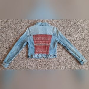 Women's American Eagle Embroidered Jean Jacket Size Small